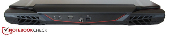 Сзади: два mini-DisplayPort, HDMI, разъем питания, Ethernet