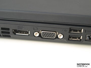 Видеовыходы слева: Display port, VGA.
