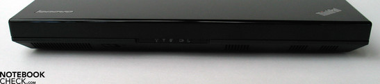 Правая панель: аудиопорты, 2 порта USB 2.0, ExpressCard, оптический привод, модем, сетевой разъем