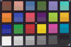 Снимок калибровочной таблицы ColorChecker. Эталонные цвета показаны в нижней половине каждого цветового поля.