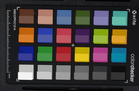 ColorChecker: исходный цвет в нижней половине каждого блока