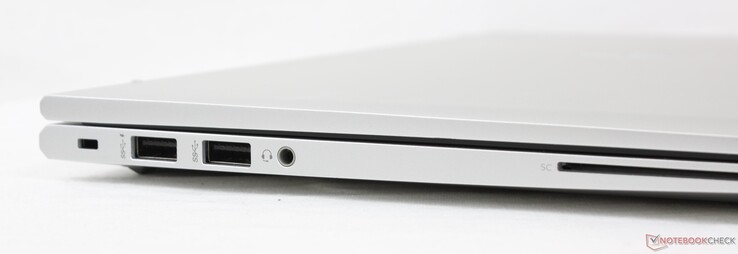 Слева: HP DriveLock, 2x USB (5 Гбит), аудио 3.5 мм, отсек для смарт-карт (не во всех конфигурациях)