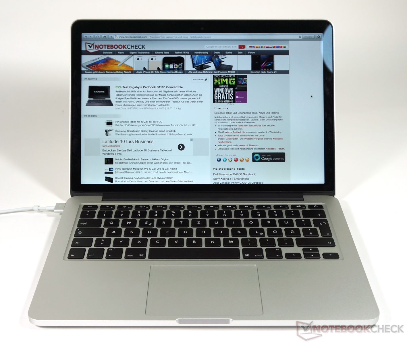 Obzor Noutbuka Apple Macbook Pro Retina 13 Early 15 Notebookcheck Ru Com