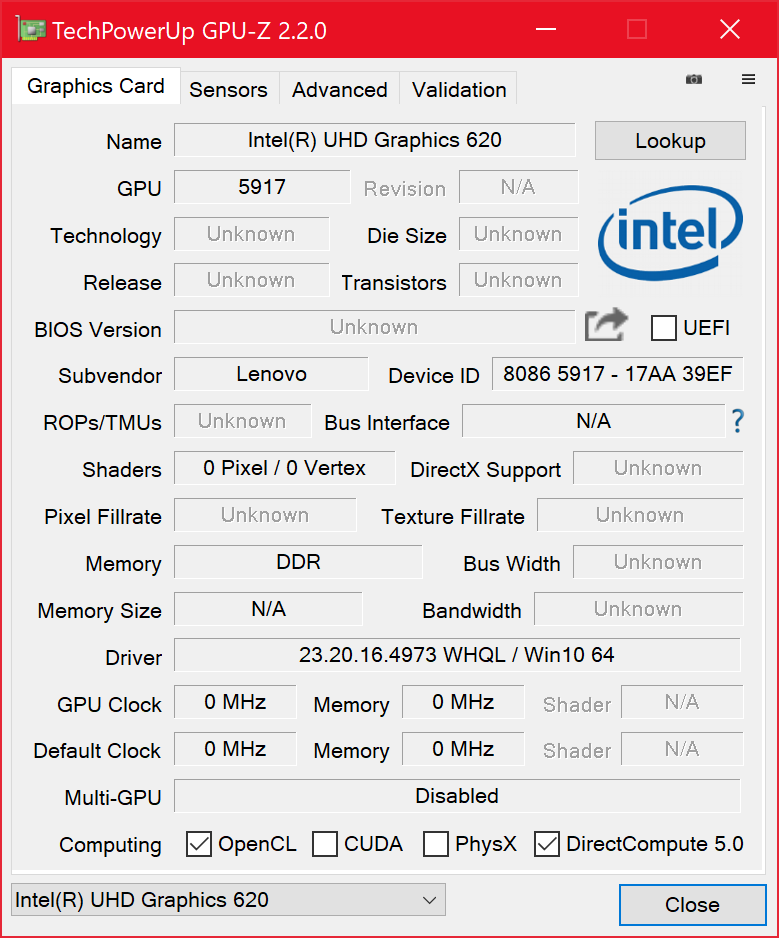 Intel r uhd драйвера