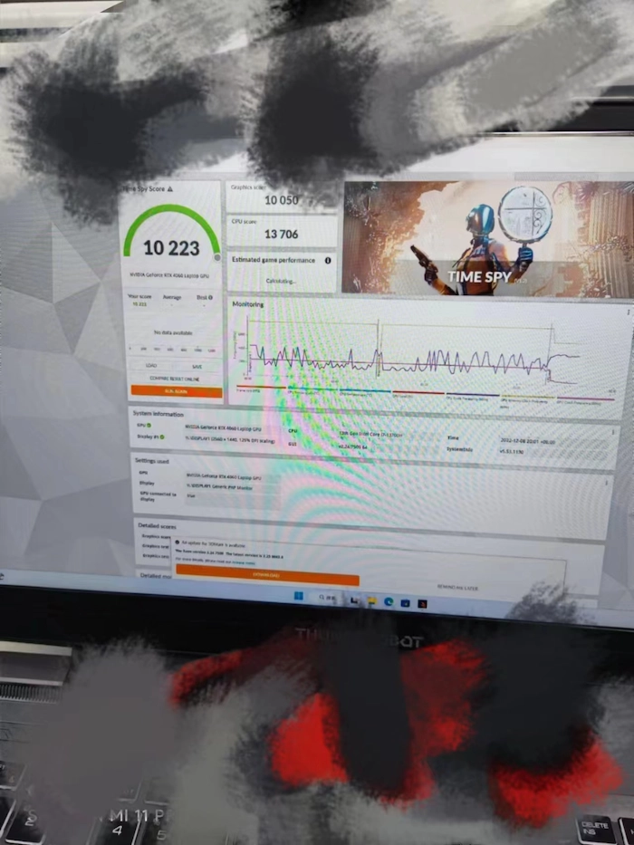 Оценка Nvidia GeForce RTX 4060 в 3DMark Time Spy (Изображение: ITHome)