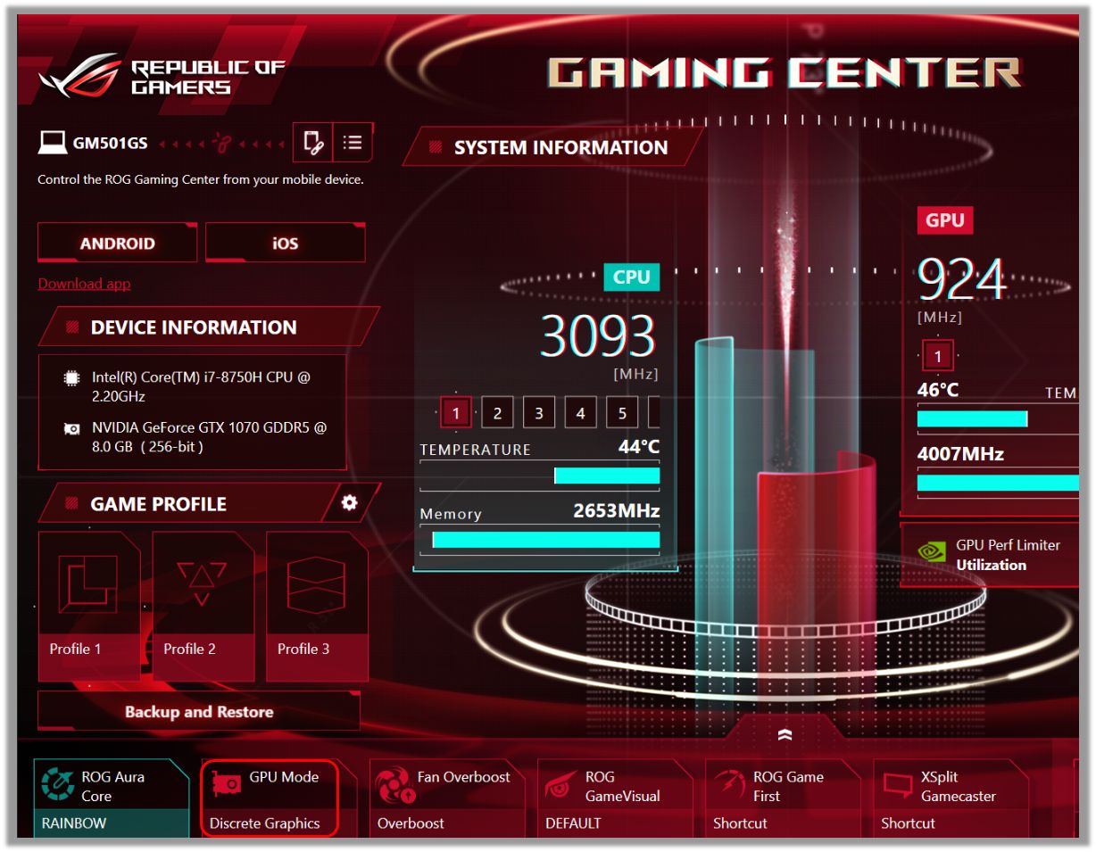 Рог центр. ROG Gaming Center. Игровая утилита асус. Приложение гейм центр. ROG connect game first.