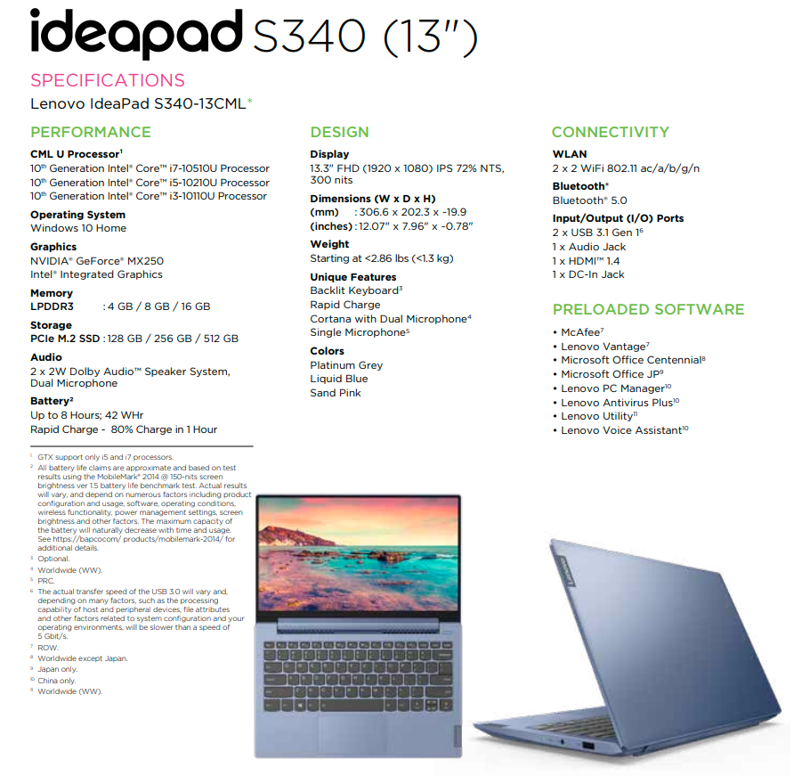 Купить Ноутбук Леново Ideapad S340