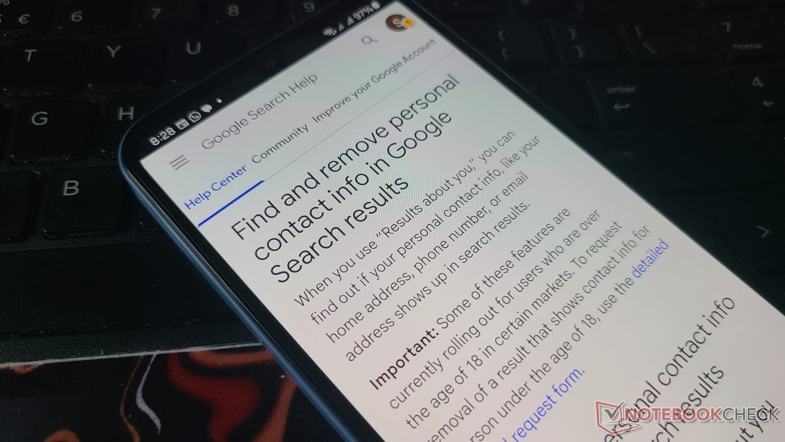 Удалите личную информацию из результатов поиска Google (Источник изображения: Antony Muchiri, Notebookcheck)
