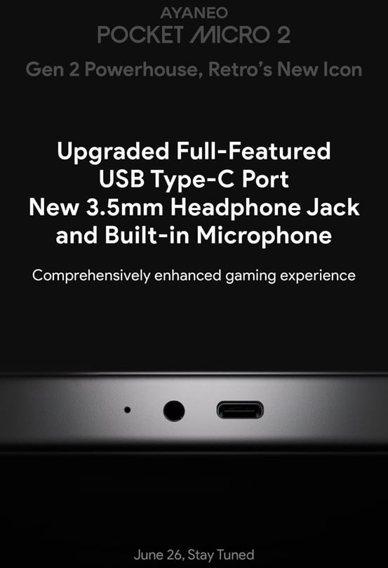У Pocket Micro 2 будет аудиоразъем и микрофон.
