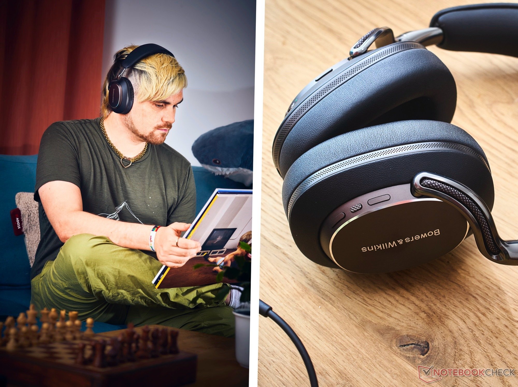 Bowers & Wilkins Px8 S2 улучшает дизайн своей предшественницы только в деталях. (Источник изображения: Notebookcheck)