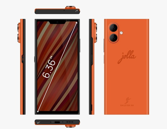 Телефон Jolla Phone будет иметь переключатель конфиденциальности на левой стороне. (Источник изображения: Jolla)