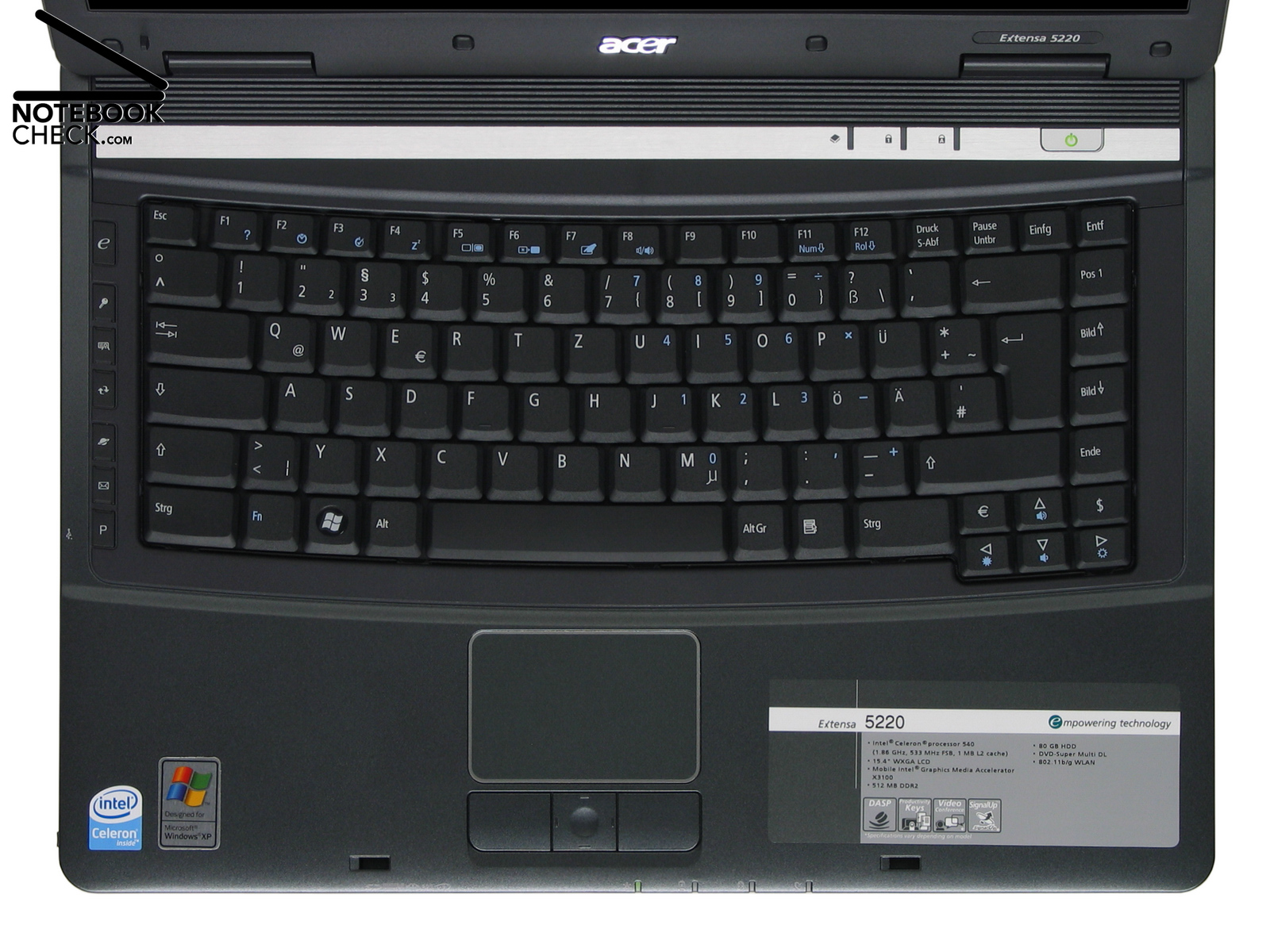 Технические Характеристики Ноутбука Acer Extensa 5220