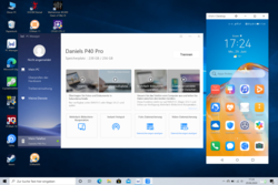 EMUI Desktop, запущено при помощи Huawei Share