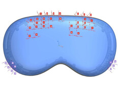 Рисунок следующей гарнитуры Apple Vision Pro, опубликованный FCC. (Источник изображения: FCC)