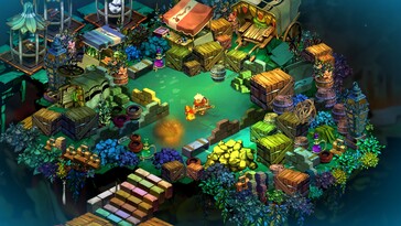 На картинке: Скриншот игрового процесса из игры Bastion.