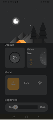 Настройки Camping Light. (Источник изображения: Снимок экрана, Сергей Тарасов - Notebookcheck)