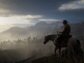 Изображение, показывающее Артура Моргана на его лошади в игре Red Dead Redemption 2.