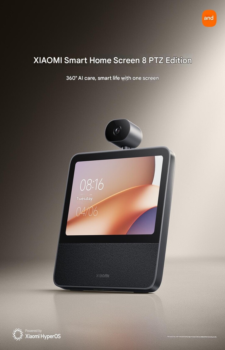 Рекламный плакат для Xiaomi Smart Home Screen 8 PTZ Edition. (Источник изображения: Xiaomi)