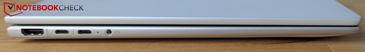 Слева: HDMI 2.1, 2x Thunderbolt 4 (PD, DP 2.1, HP Sleep and Charge), аудиоразъем для гарнитуры
