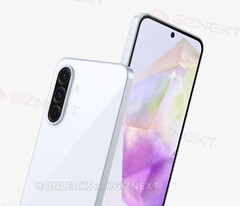 Модель Galaxy A36 5G напоминает последние модели Xperia от Sony. (Источник изображения: @OnLeaks &amp;amp; GizNext)