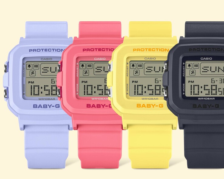Слева направо: часы Casio Baby-G BGD-10KH-2B, BGD-10KH-4, BGD-10KH-9 и BGD-10KH-2C. (Источник изображения: Casio)