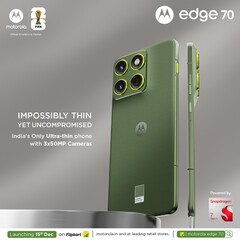 Motorola Edge 70 в бронзово-зеленой расцветке (Источник изображения: Motorola)