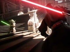 Star Wars Battlefront 3 может быть разработана неожиданной студией. По сообщениям, наряду с DICE на разработку также претендует Bungie. (На изображении: сцена из Star Wars Battlefront II)