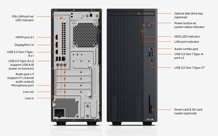 Возможности ввода/вывода в мини-башне P700 достаточно широки.