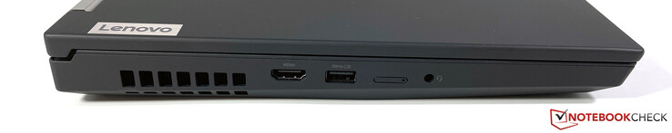 Левая сторона: HDMI 2.1, USB-A (3.2 Gen 1), слот SIM, аудио разъем