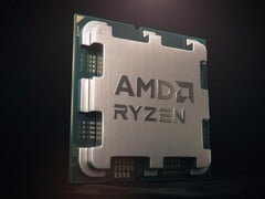 Снимок чипа, изображающий, как выглядит современный процессор AMD Ryzen на базе AM5