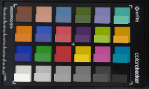 ColorChecker. Исходные цвета представлены в нижней половине каждого блока.