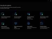 Панель управления приложения «Безопасность Windows», на которой отображается меню «Обзор безопасности».