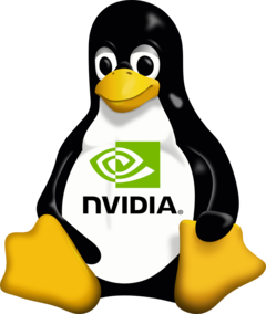 Драйверы Nvidia в Linux теперь по умолчанию используют модули ядра GPU с открытым исходным кодом. (Источник изображения: Логотип Nvidia и Tux, Wikimedia Commons)