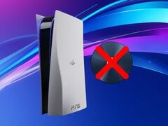 Консоль PS6, изображённая рядом с игровым диском
