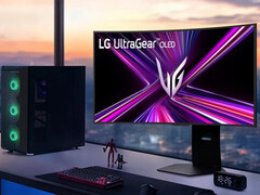 UltraGear OLED 45GX900A имеет кривизну 800R с соотношением сторон 21:9. (Источник изображения: LG)