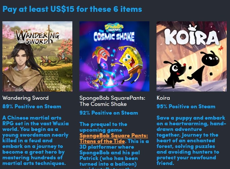 Второй уровень добавляет эти 3 игры (Источник изображения: Humble Bundle)