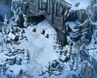 Изображение, на котором запечатлён заснеженный пейзаж из игры «Thronebreaker: The Witcher Tales».