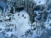 Изображение, на котором запечатлён заснеженный пейзаж из игры «Thronebreaker: The Witcher Tales».
