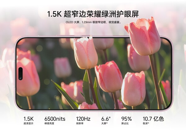 Модель Honor X80i оснащена OLED-дисплеем с пиковой яркостью 6500 нит.