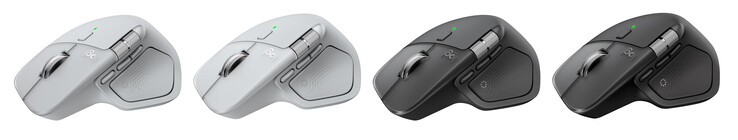MX Master 4 в цветах Pale Grey, White Silver, Graphite и Space Black. (Источник изображения: Logitech)