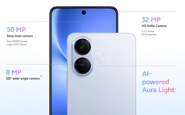 Vivo V60 Lite поддерживает запись видео в формате 4K.