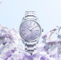 Часы Grand Seiko SBGW323 имеют мягкий и красивый фиолетовый циферблат с узором горы Ивате, вдохновленный цветком кири (Источник изображения: Grand Seiko)