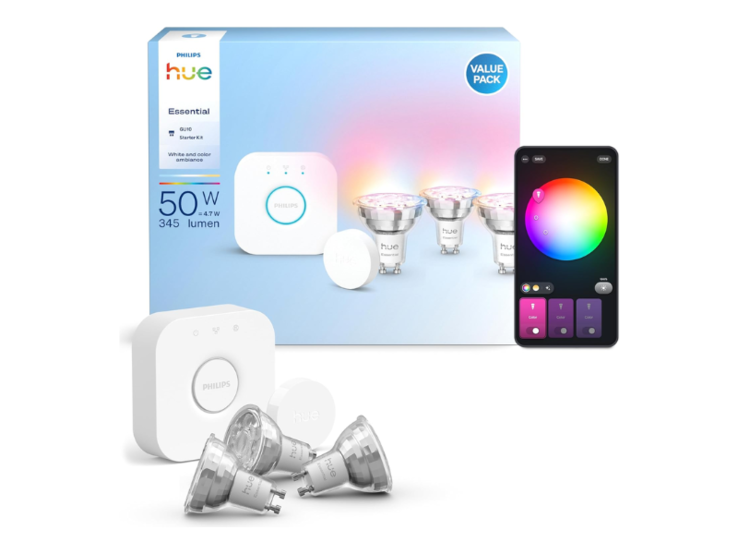 Стартовый набор Philips Hue Essential с лампочками GU10. (Источник изображения: Philips Hue)
