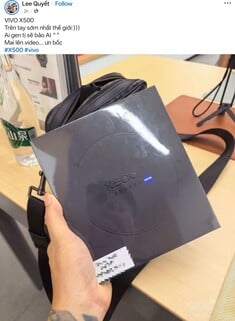 Публикация в Facebook, демонстрирующая коробку будущего смартфона Vivo X500