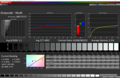 CalMAN - colour accuracy: Greyscale