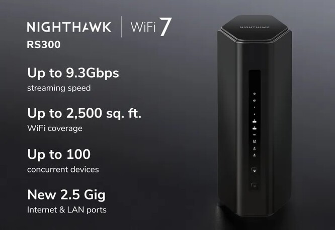 NETGEAR Nighthawk RS300 может похвастаться скоростью до 9,3 Гбит/с. (Источник: Netgear)