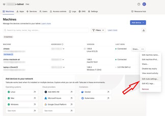 Редактирование настроек маршрута