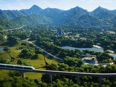 Изображение, показывающее парк в игре Jurassic World Evolution.