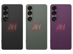 Предполагаемые утечки изображений Sony Xperia 1 VII, на которых показаны черный, зеленый и фиолетовый варианты расцветки. (Источник изображения: Android Headlines)