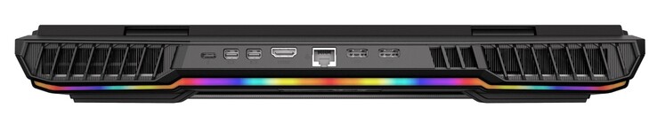 Задняя сторона: Thunderbolt 3, 2x Mini DisplayPort 1.4, HDMI 2.0, RJ45 LAN, 2 разъема питания